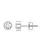 Minimalistic Bezel Set Diamond Stud Earrings
