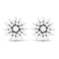 Certified Real Diamond Snowflake Earrings with Screw Back
