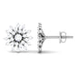 Certified Real Diamond Snowflake Earrings with Screw Back