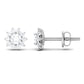 Natural Diamond Stud Earrings with Halo