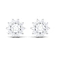 Natural Diamond Stud Earrings with Halo