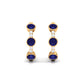 Natural Blue Sapphire Diamond Hinged Hoop Earrings