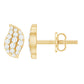 Nature Inspired Diamond Leaf Stud Earrings