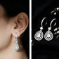 Certified Moissanite Teardrop Hoop Earrings for Women