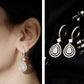 Certified Moissanite Teardrop Hoop Earrings for Women