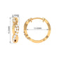 Natural Diamond Hoop Earrings in Infinity Style