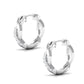 Natural Diamond Hoop Earrings in Infinity Style