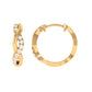 Natural Diamond Hoop Earrings in Infinity Style