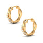 Natural Diamond Hoop Earrings in Infinity Style