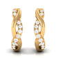 Natural Diamond Hoop Earrings in Infinity Style