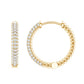 Classic Diamond Hinged Hoop Earrings with Certificate
