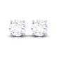Prong Set Round Diamond Solitaire Stud Earrings