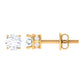 Prong Set Round Diamond Solitaire Stud Earrings