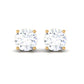 Prong Set Round Diamond Solitaire Stud Earrings