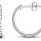 Diamond Hinged Hoop Earrings in Channel Setting