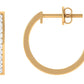 Diamond Hinged Hoop Earrings in Channel Setting