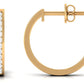 Diamond Hinged Hoop Earrings in Channel Setting