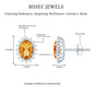 Natural 2.2 Carat Oval Citrine Stud Earrings with Halo