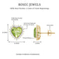 4.2 Carat Peridot Heart Stud Earrings with Diamond Halo