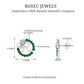 Genuine Emerald Clover Stud Earrings for Women