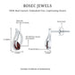 Pear Shape Garnet and Diamond Leaf Stud Earrings
