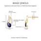 Nature Inspired Blue Sapphire Diamond Leaf Earrings