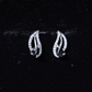 Genuine Pear Shape Black Onyx leaf Stud Earrings With Certificate