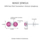 Natural Pink Tourmaline 2 Stone Stud Earrings with Screw Back