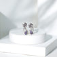 Pear Shape Tanzanite and Diamond Leaf Stud Earrings