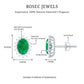 Natural 0.8 Carat Oval Cut Emerald and Diamond Earrings