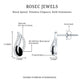 Pear Shape Black Spinel and Diamond Leaf Stud Earrings