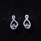 Amethyst Infinity Stud Earrings with Diamond