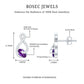 Amethyst Infinity Stud Earrings with Diamond