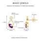 Amethyst Infinity Stud Earrings with Diamond