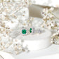 Classic Emerald Stud Earrings with Diamond Halo