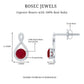 1/2 CT Solitaire Ruby Infinity Stud Earrings