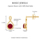 1/2 CT Solitaire Ruby Infinity Stud Earrings