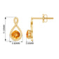 1 Carat Solitaire Citrine Infinity Stud Earrings