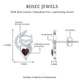 Heart Shape Garnet and Diamond Cat Stud Earrings