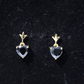 4.2 Carat Solitaire Black Onyx Heart Drop Earrings