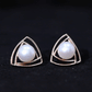 Round Shape Freshwater Pearl Statement Stud Earrings