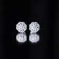 Certified Moissanite Big Flower Stud Earrings