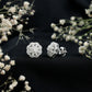 Certified Moissanite Big Flower Stud Earrings