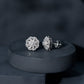 Certified Moissanite Big Flower Stud Earrings