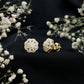 Certified Moissanite Big Flower Stud Earrings