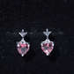 Aretes Colgantes de Turmalina Rosa en Forma de Corazón de 1.8 Quilates