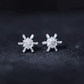 Minimal Diamond Snowflake Stud Earrings