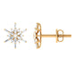 Minimal Diamond Snowflake Stud Earrings