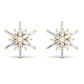 Minimal Diamond Snowflake Stud Earrings