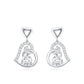 0.6 Carat Moissanite Heart Drop Earrings for Women